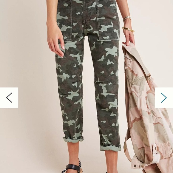 Anthropologie Green Cargo Pants with Utility Style - Picture 11 of 11